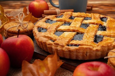 Geleneksel Amerikan Şükran Günü Turtası Üst Manzarası