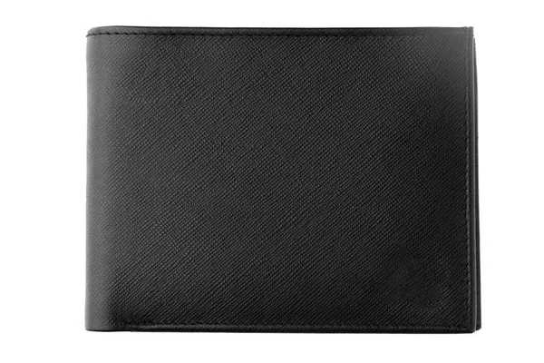 Black leather men purse isolated on a white background Stock Image