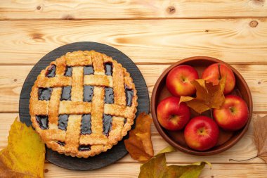 Geleneksel Amerikan Şükran Günü Turtası Üst Manzarası