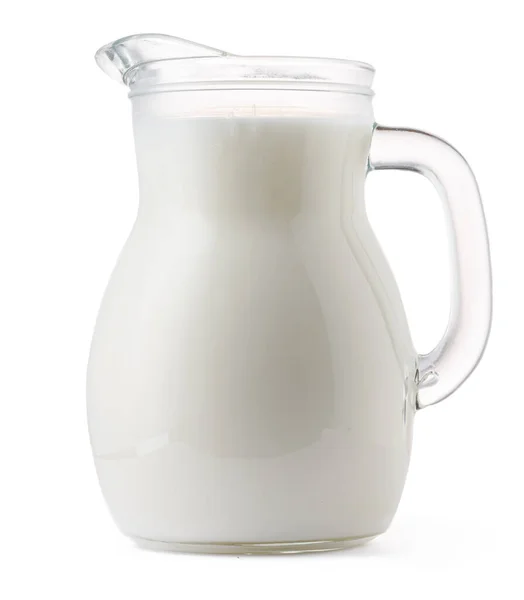 Стеклянная банка молока изолированы на белом фоне — стоковое фото