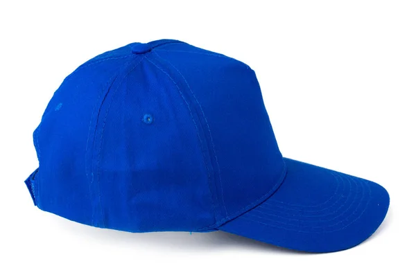 Gorra azul de béisbol aislada sobre fondo blanco — Foto de Stock