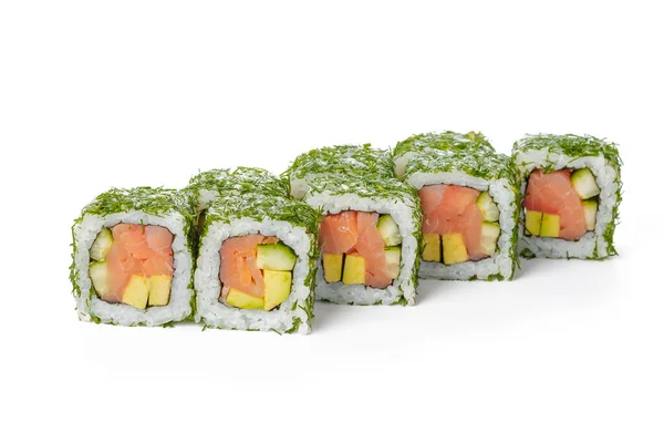 Japaneese food sushi roll isolated on white background — Stock Photo, Image