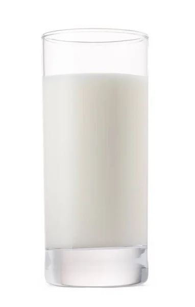 Vaso de leche aislado sobre fondo blanco —  Fotos de Stock