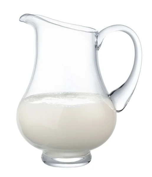 Γυάλινη κανάτα για χυμό που απομονώνεται σε λευκό — Φωτογραφία Αρχείου