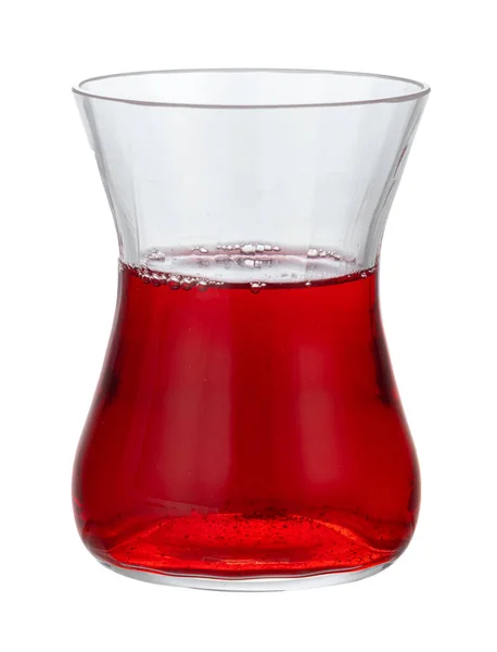 Скляний глечик для соку ізольований на білому — стокове фото