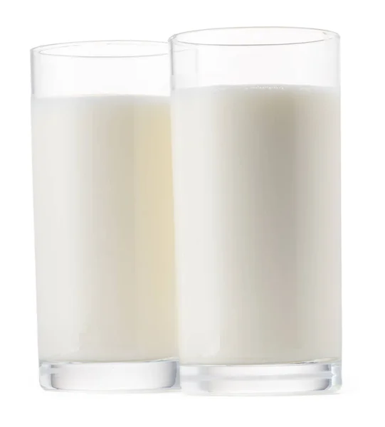 Copo de leite isolado sobre fundo branco — Fotografia de Stock