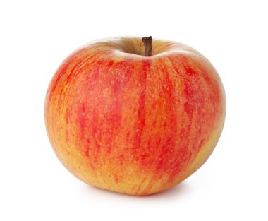 olgun kırmızı elma beyaz arkaplanda izole.
