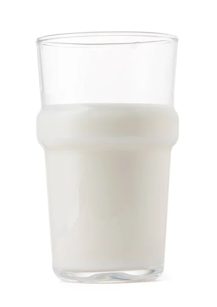 Bicchiere di latte isolato su fondo bianco — Foto Stock