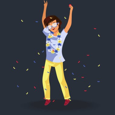 Öğrenciler parti renkli poster