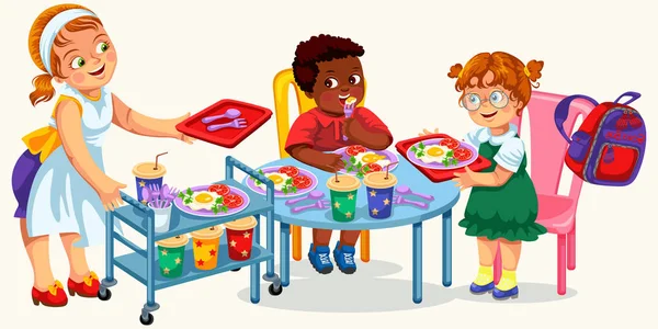 Manifesto della cena scolastica — Vettoriale Stock