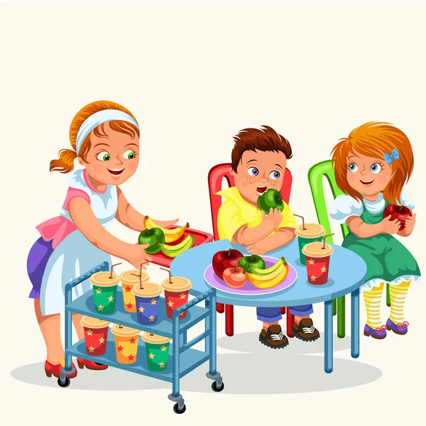 Cartaz do jantar escolar —  Vetores de Stock
