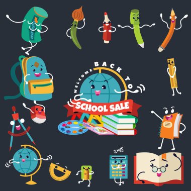 Geri okul satış malzemeleri Kırtasiye logo