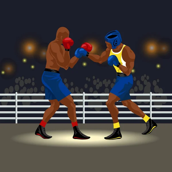 Boxkampf im Ring — Stockvektor