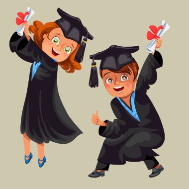 Üniversite öğrencileri poster mutlu mezunları ile kutlamak mezuniyet.