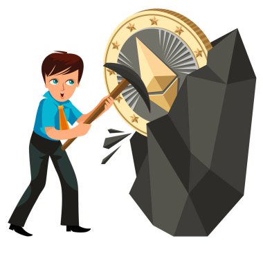 Araştırma Ethereum kripto para birimi poster