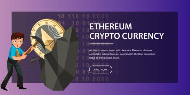 Araştırma Ethereum kripto para birimi poster