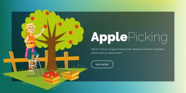 Elma malzeme çekme yatay banner