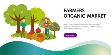 Malzeme çekme meyve yatay banner hasat