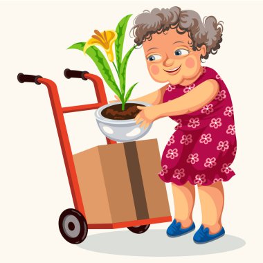 Kadın renkli poster taşımak hazırlanıyor