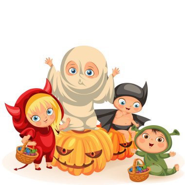 Komik çocuk Haloween elbiseler