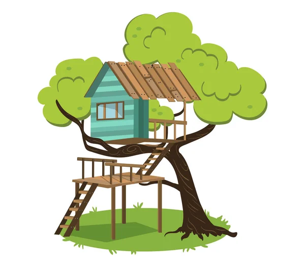 Moderne hut op de takken van de boom poster — Stockvector