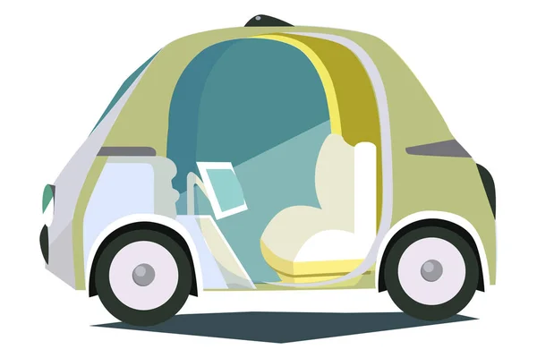 自動運転車のカラフルなポスター — ストックベクタ