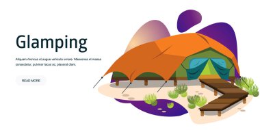 Konforlu modern çadır poster