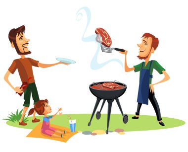 Piknik yaz barbekü partisi poster