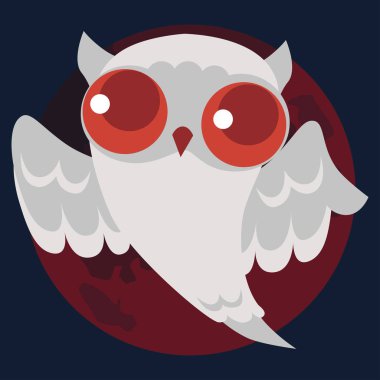 Beyaz Cadılar Bayramı hayalet baykuş poster