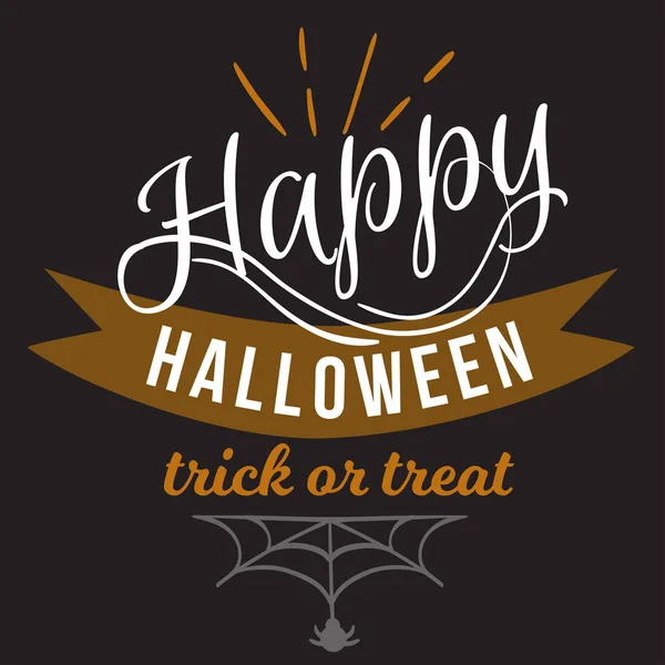 Feliz Halloween logotipo signo vector ilustración — Archivo Imágenes Vectoriales