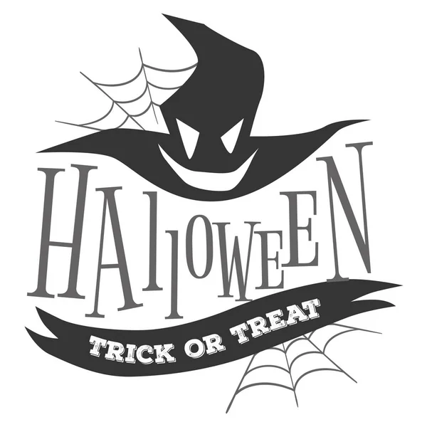 Truco de Halloween o signo de logotipo de tratar — Archivo Imágenes Vectoriales