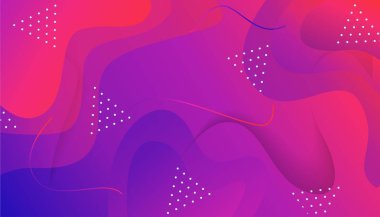 Akıcı ve geometrik şekil arka plan ile kompozisyon