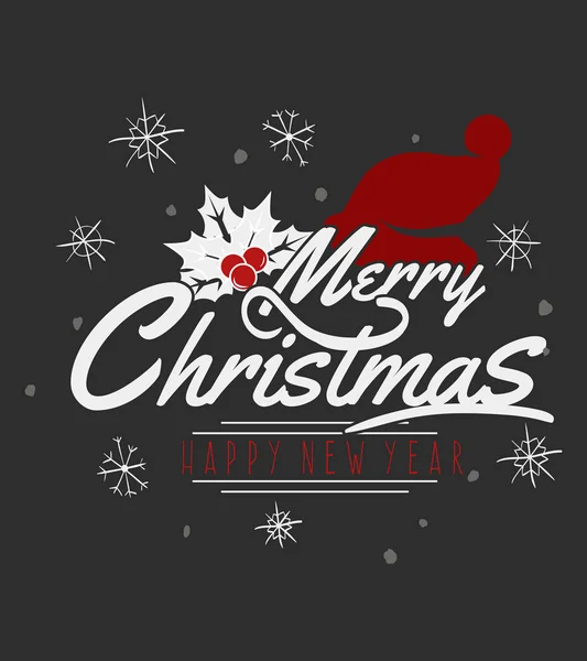 Веселого Рождества и счастливого Нового года мы желаем вам буквы логотипа — стоковый вектор