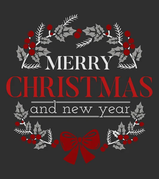 Веселого Рождества и счастливого Нового года мы желаем вам буквы логотипа — стоковый вектор