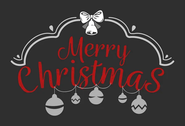 Már nagyon kellemes karácsonyi ünnepeket és boldog új évet kívánunk betűkkel embléma — Stock Vector