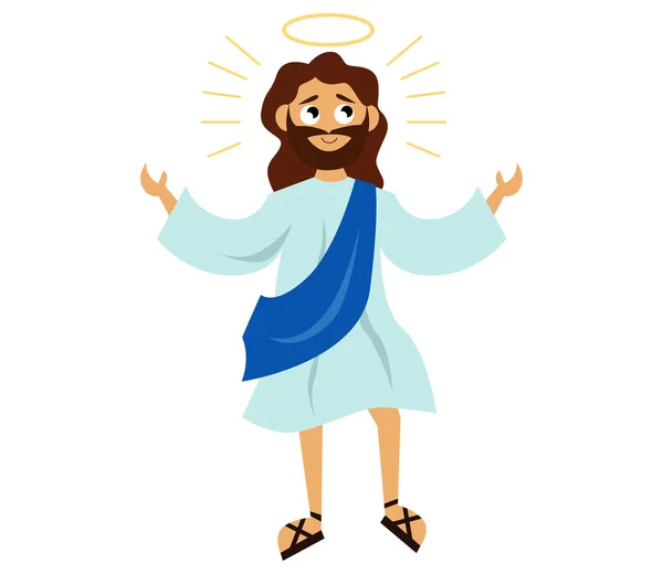 Jesus Christus Sohn Gottes mit Heiligenschein — Stockvektor