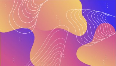 Degrade arka plan üzerinde renkli dinamik şekiller kompozisyon. Poster kapak afiş afiş rapor broşür vektör çizim için geometrik trendy şablon.