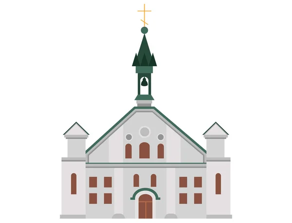 Catholic church for churchgoers and religious people — Stock Vector