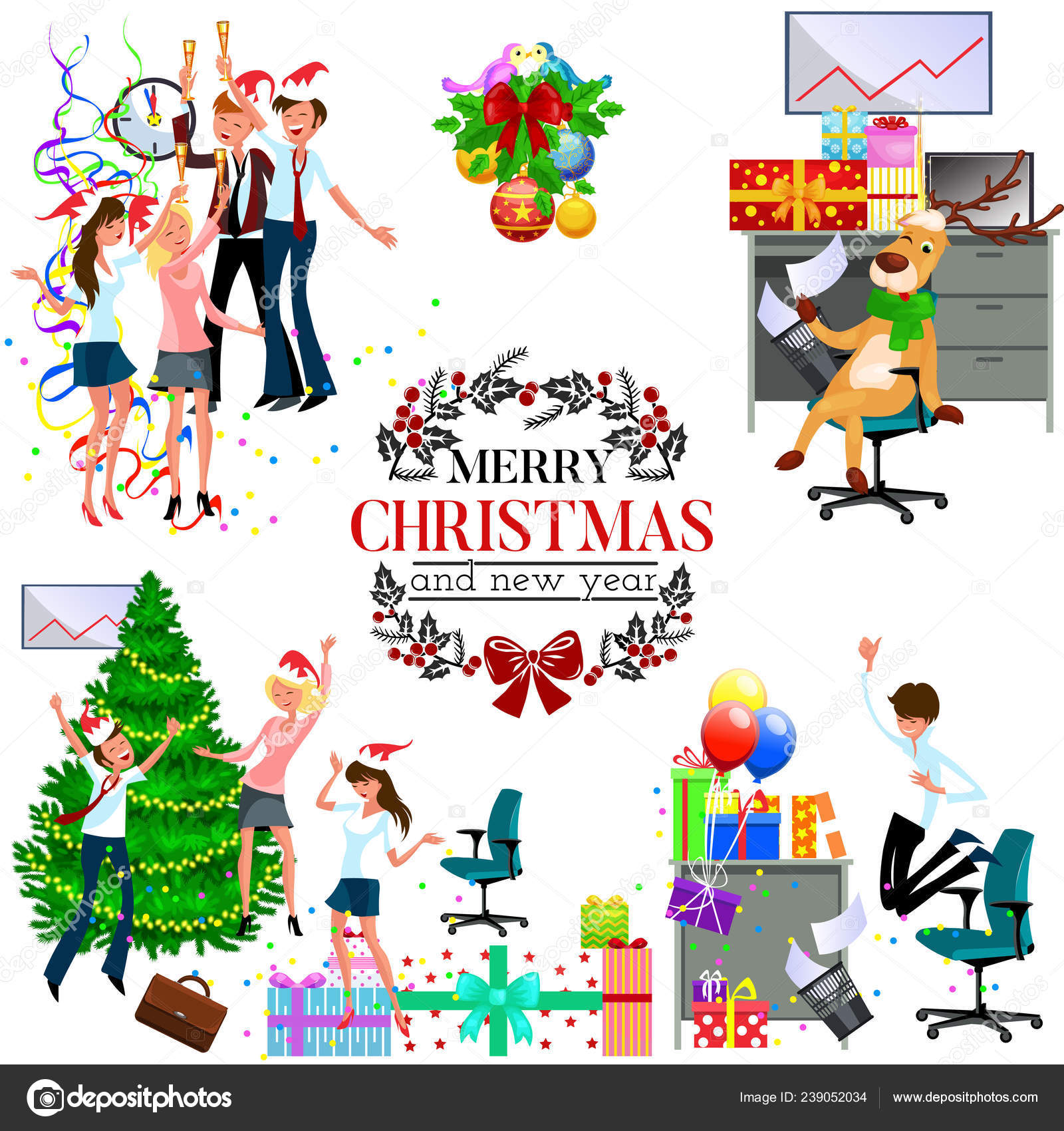 Christmas Party Cartoon 