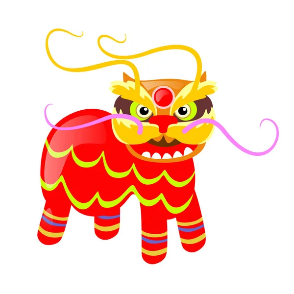Kinesiska traditionella bilden av färgglada djur vektorillustration — Stock vektor
