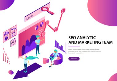 SEO analitik ve pazarlama ekibi açılış web sayfası