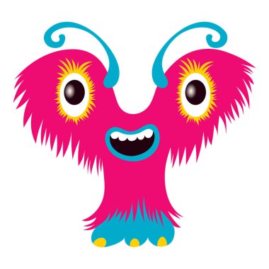 Büyük harf Y canavar alfabesinden çizgi film