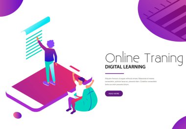 Çevrimiçi eğitim ve dijital öğrenme yolu ile mobil app