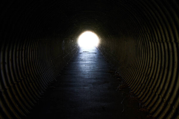 light on the end of the tunnel. Circles on the wall.