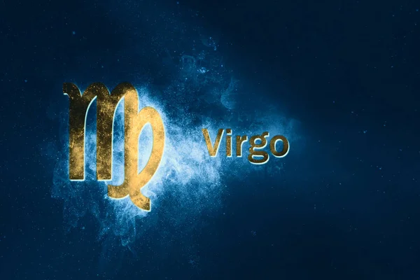 Virgo Horoscope Sign Abstract Night Sky Background — Stock Photo, Image