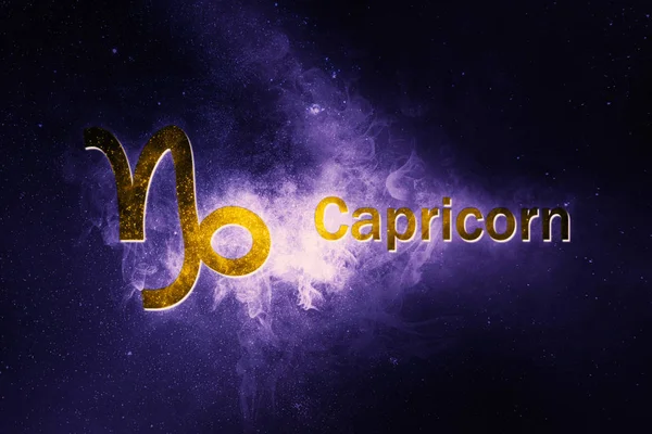 Capricorn Horoscope Sign Abstract Night Sky Background — Stock Photo, Image