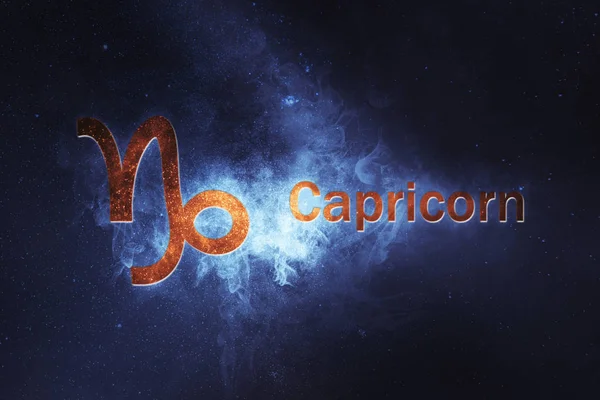 Capricorn Horoscope Sign Abstract Night Sky Background — Stock Photo, Image