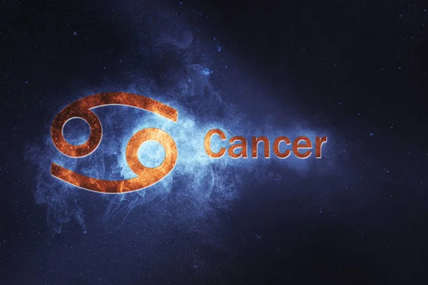 Kanker Horoscoop Teken Abstracte Nacht Hemelachtergrond — Stockfoto