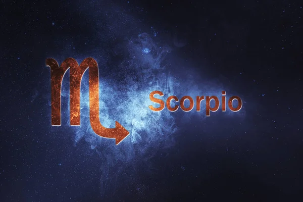 Horoscope Scorpion Signe Fond Abstrait Ciel Nocturne — Photo