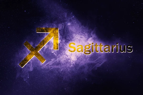Sagittarius Horoscope Sign Abstract Night Sky Backgroun — Stock Photo, Image